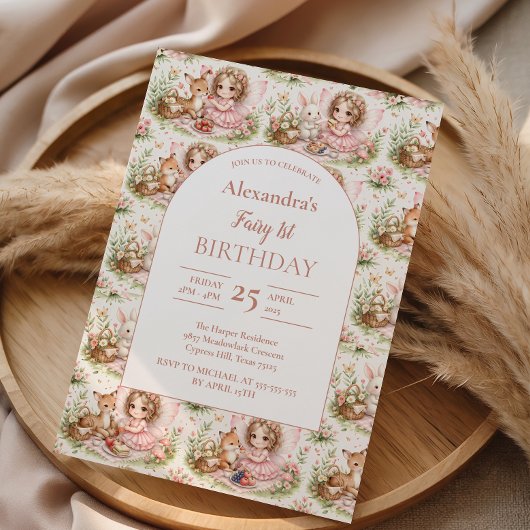 Invitation Whimsical Fairy First Birthday