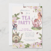 Invitation Whimsical Fairy Garden Tea Party (Devant)