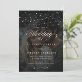 Invitation Whimsical Fairy Light Night Photo Mariage (Debout devant)