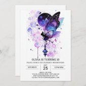 Invitation Whimsical Fairycore Birthday Bliss (Devant / Derrière)