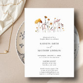 Invitation Whimsical Fleur sauvage Boho Mariage Couples Douch