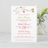 Invitation Whimsical Floral (Debout devant)