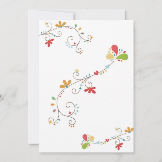 Invitation Whimsical Floral (Dos)