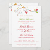 Invitation Whimsical Floral (Devant / Derrière)