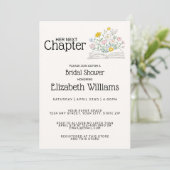 Invitation Whimsical Floral Her Next Chapter Bridal Shower  (Debout devant)