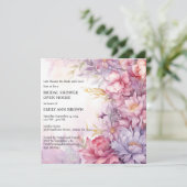 Invitation Whimsical Floral Open House Fête des mariées (Debout devant)