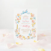 Invitation Whimsical French Floral Hand Drawn Wedding