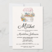 Invitation Whimsical Fresh Off The Market Bridal Shower  (Devant)
