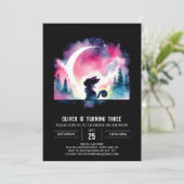 Invitation Whimsical Fun Chat Anniversaire (Debout devant)