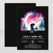 Invitation Whimsical Fun Chat Anniversaire (Devant / Derrière)