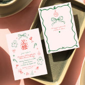 Invitation Whimsical Fun Cookies & Cocktails Christmas Party