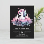 Invitation Whimsical Fun Horse Anniversaire (Debout devant)
