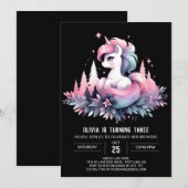 Invitation Whimsical Fun Horse Anniversaire (Devant / Derrière)