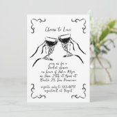 Invitation Whimsical Funky encourage à aimer la Fête des mari (Debout devant)