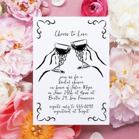 Invitation Whimsical Funky encourage à aimer la Fête des mari