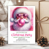 Invitation Whimsical Funny Santa Sunglasses Christmas Invites