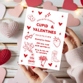 Invitation Whimsical Galentines Cupid & Galentine's Party