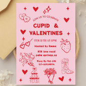 Invitation Whimsical Galentines Cupid & Galentine's  Party