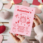 Invitation Whimsical Galentines Valentines girls  Party