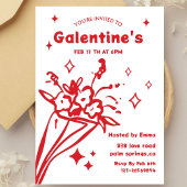 Invitation Whimsical Galentines Valentines girls Party
