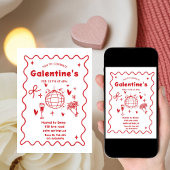 Invitation Whimsical Galentines Valentines girls Party