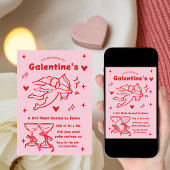 Invitation Whimsical Galentines Valentines girls Party