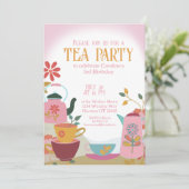 Invitation Whimsical Garden Fairytale Tea Party (Debout devant)