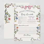 Invitation Whimsical Garden Party Floral Douche conseil bébé (Devant / Derrière)