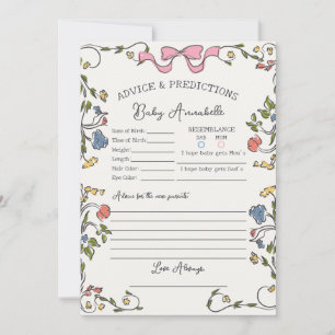 Invitation Whimsical Garden Party Floral Douche conseil bébé