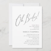 Invitation Whimsical Genre Neutre Oh Bébé! Baby shower (Devant)