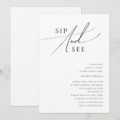 Invitation Whimsical Genre Neutre Sip Et Voir (Devant / Derrière)