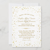 Invitation Whimsical Gold Starry Night Mariage bleu marine (Devant)