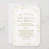 Invitation Whimsical Gold Starry Night Mariage bleu marine (Devant)