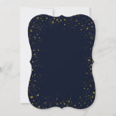 Invitation Whimsical Gold Starry Night Marine Bleu NOUS LE FA (Dos)