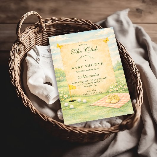 Invitation Whimsical Golf Story Baby Shower