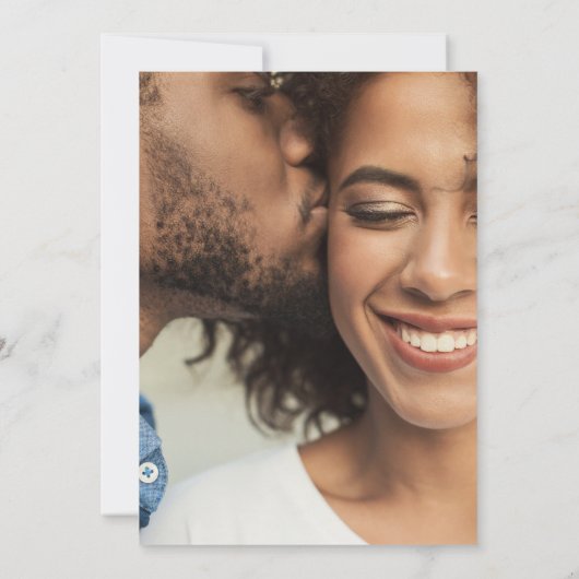 Invitation Whimsical Green et Gold Photo Mariage Décontracté (Dos)