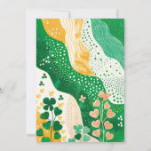 Invitation Whimsical Green Shamrocks Lucky One Premier Annive (Dos)
