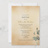 Invitation Whimsical Greenery Parchment Orthodox Baptism (Devant)