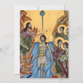Invitation Whimsical Greenery Parchment Orthodox Baptism (Dos)
