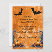 Invitation Whimsical Halloween Witch et ses amis Feline (Dos)