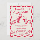 Invitation Whimsical Hand Draktail Bachelorette Party (Devant)