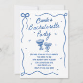 Invitation Whimsical Hand Draktail Bachelorette Party (Devant)