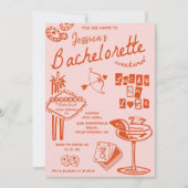 Invitation Whimsical Hand Draktail Bachelorette Party (Devant)