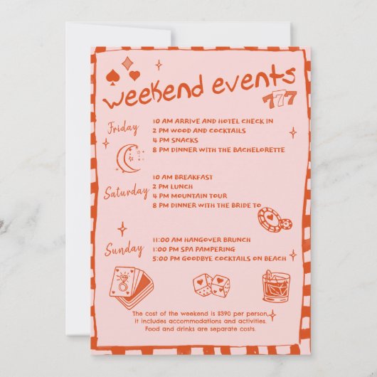 Invitation Whimsical Hand Draktail Bachelorette Party (Dos)