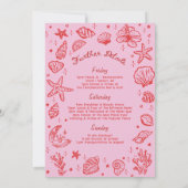 Invitation Whimsical Hand Draktail Bachelorette Week-end (Dos)
