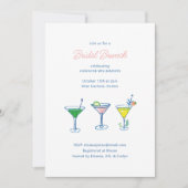 Invitation Whimsical Hand Draktail Bridal Brunch Douche (Devant)