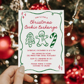 Invitation Whimsical Hand-Drawn Christmas Cookie Exchange