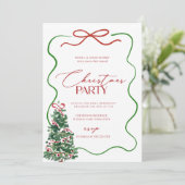 Invitation Whimsical Hand Drawn Christmas Party  (Debout devant)