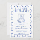 Invitation Whimsical Hand Drawn Flower Market Bridal Shower (Devant)