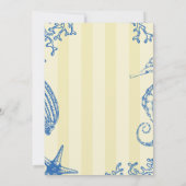 Invitation Whimsical hand drawn nautical coastal wedding (Dos)